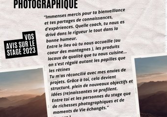 Vos témoignages sur le stage création d'un projet photographique