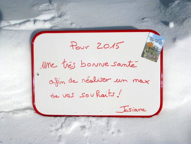 Wishes 2015 on the background of snow of Dévoluy